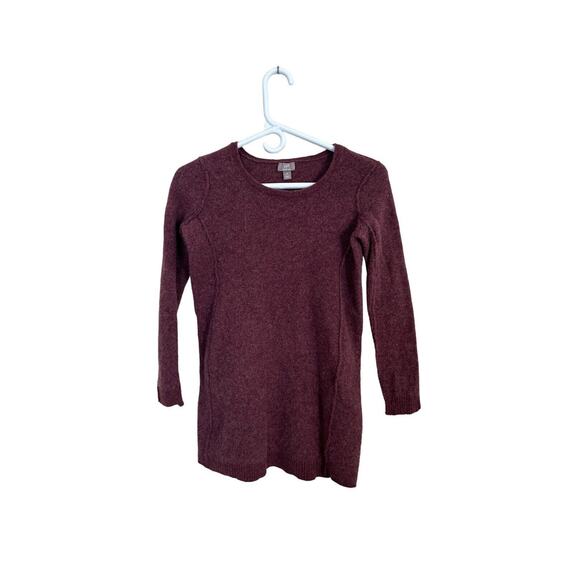 J Jill Sweater Womens Maroon Wool Cashmere Marbled Knit Tunic Size M - Picture 1 of 7